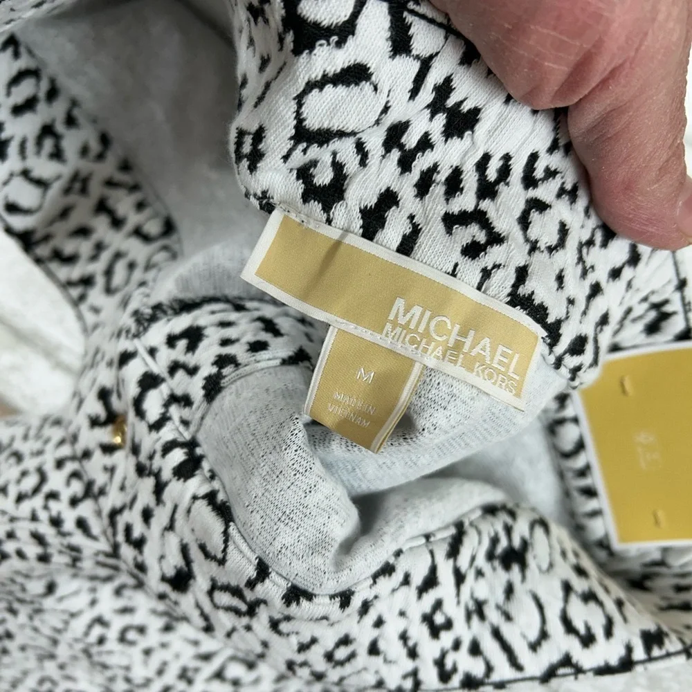 Michael Kors Black and White Patterned Pants